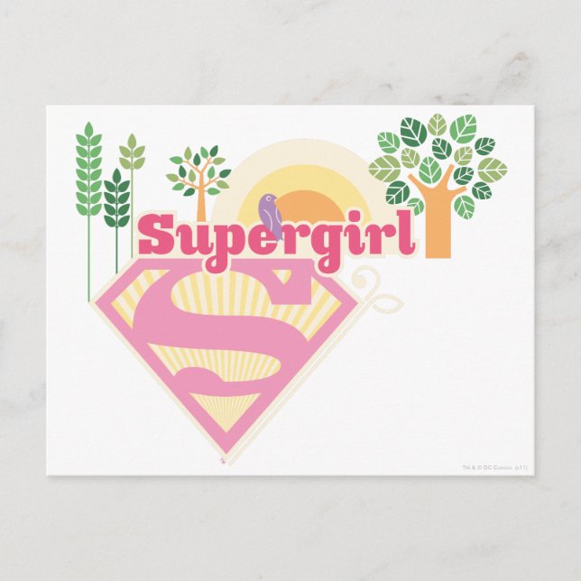 Supergirl Nature Logo Postcard (Front)