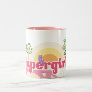 Supergirl Nature Logo Two-Tone Coffee Mug