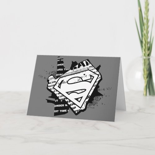 Supergirl Newsprint S_Shield Card
