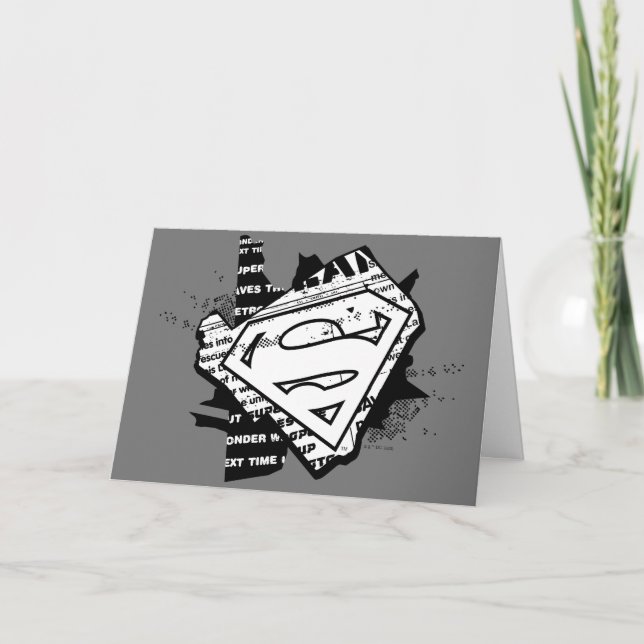 Supergirl Newsprint S-Shield Card (Front)