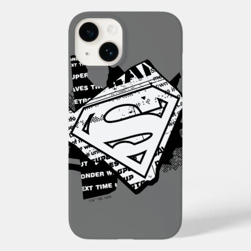 Supergirl Newsprint S_Shield Case_Mate iPhone 14 Case
