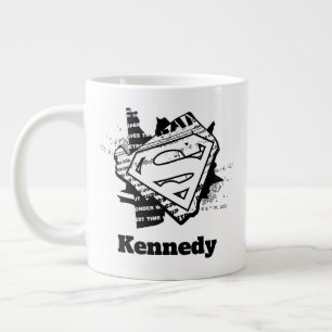 Supergirl Newsprint S-Shield Giant Coffee Mug