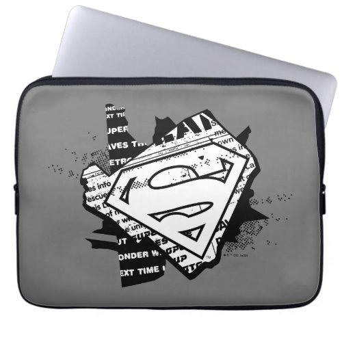 Supergirl Newsprint S_Shield Laptop Sleeve
