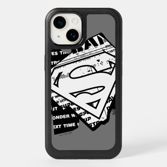 Supergirl Newsprint S-Shield Otterbox iPhone Case (Back)