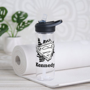 Supergirl Newsprint S-Shield Water Bottle