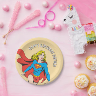 Supergirl on the Move Paper Plates