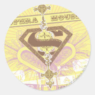Supergirl Opera House Yellow Classic Round Sticker
