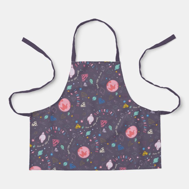Supergirl Out of This World Retro Graphic Apron (Front)