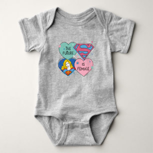 Supergirl Out of This World Retro Graphic Baby Bodysuit