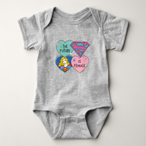 Supergirl Out of This World Retro Graphic Baby Bodysuit