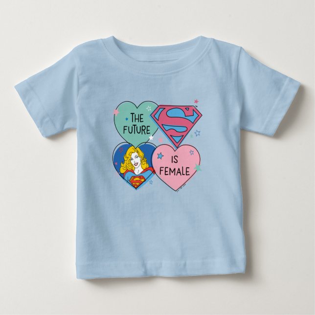 Supergirl Out of This World Retro Graphic Baby T-Shirt (Front)