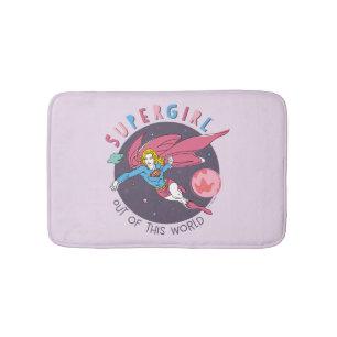 Supergirl Out of This World Retro Graphic Bath Mat