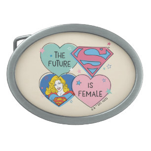 Supergirl Out of This World Retro Graphic Belt Buckle