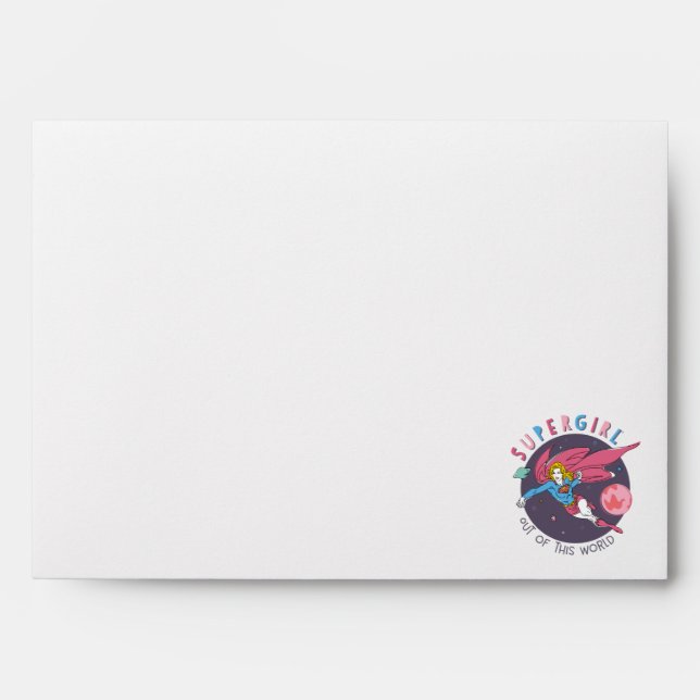 Supergirl Out of This World Retro Graphic Envelope (Front)