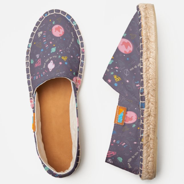 Supergirl Out of This World Retro Graphic Espadrilles (Side)