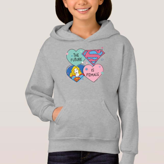 Supergirl Out of This World Retro Graphic Hoodie (Front)