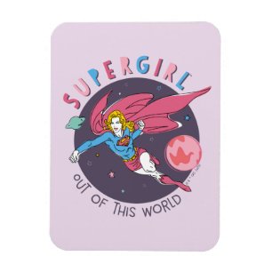 Supergirl Out of This World Retro Graphic Magnet