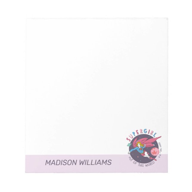 Supergirl Out of This World Retro Graphic Notepad (Front)