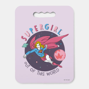 Supergirl Out of This World Retro Graphic Seat Cushion