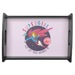 Supergirl Out of This World Retro Graphic Serving Tray