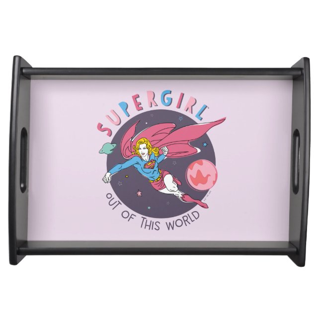 Supergirl Out of This World Retro Graphic Serving Tray (Front)