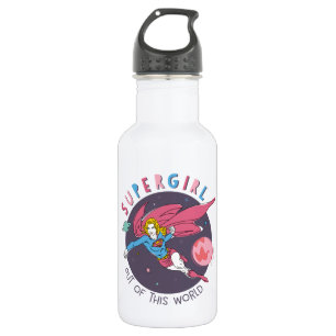 Supergirl Out of This World Retro Graphic Stainless Steel Water Bottle
