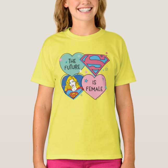 Supergirl Out of This World Retro Graphic T-Shirt (Front)