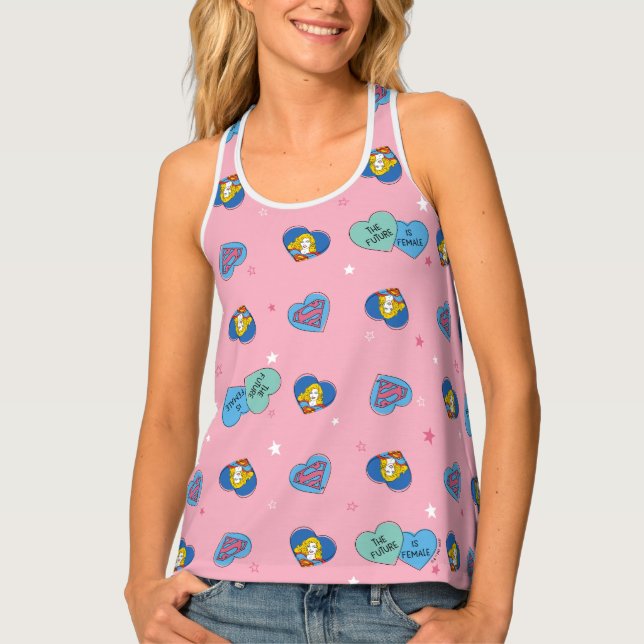 Supergirl Out of This World Retro Graphic Tank Top (Front)