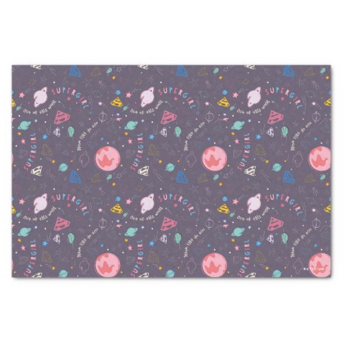 Supergirl Out of This World Retro Graphic Tissue Paper