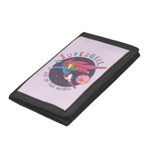 Supergirl Out of This World Retro Graphic Trifold Wallet