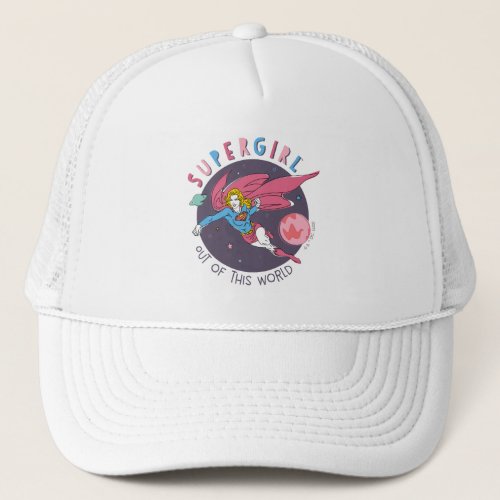 Supergirl Out of This World Retro Graphic Trucker Hat
