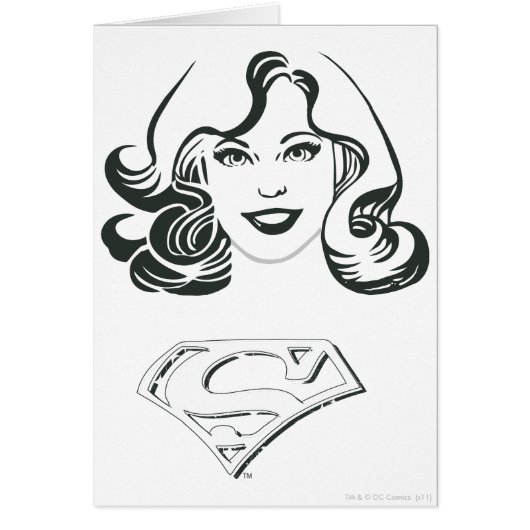 Supergirl Outline 1 Cards (Front)