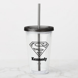 Supergirl Outline S-Shield Acrylic Tumbler