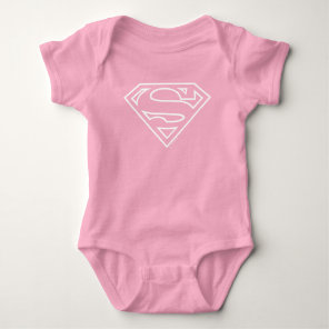 Supergirl Outline S-Shield Baby Bodysuit