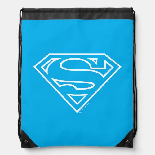 Supergirl Outline S_Shield Drawstring Bag