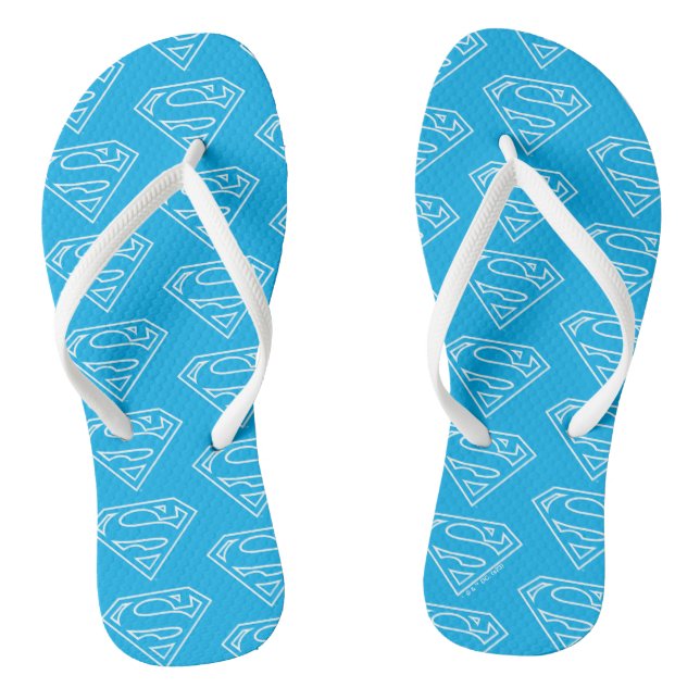 Supergirl Outline S-Shield Flip Flops (Footbed)