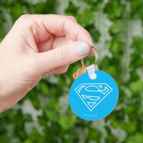 Supergirl Outline S_Shield Keychain