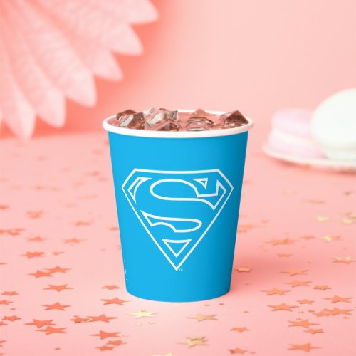 Supergirl Outline S_Shield Paper Cups