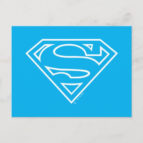 Supergirl Outline S_Shield Postcard