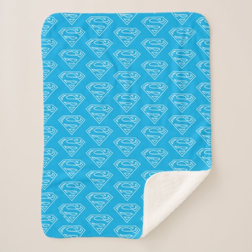 Supergirl Outline S_Shield Sherpa Blanket