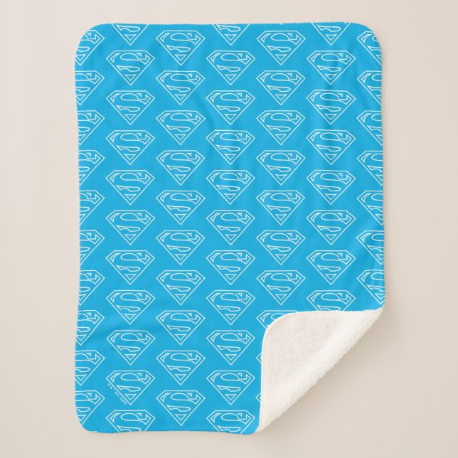 Supergirl Outline S-Shield Sherpa Blanket (Front)