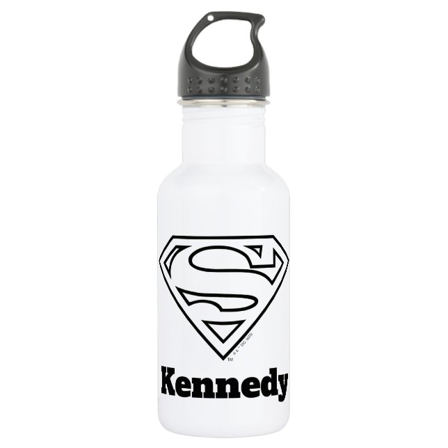 Supergirl Outline S-Shield Stainless Steel Water Bottle (Front)