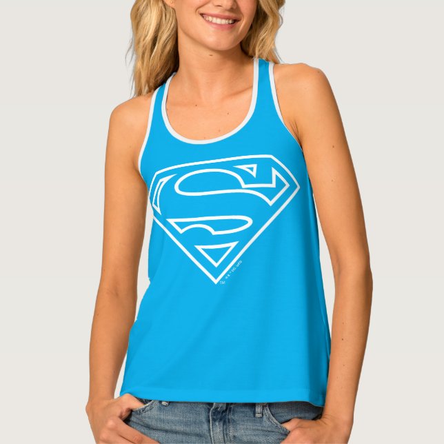 Supergirl Outline S-Shield Tank Top (Front)