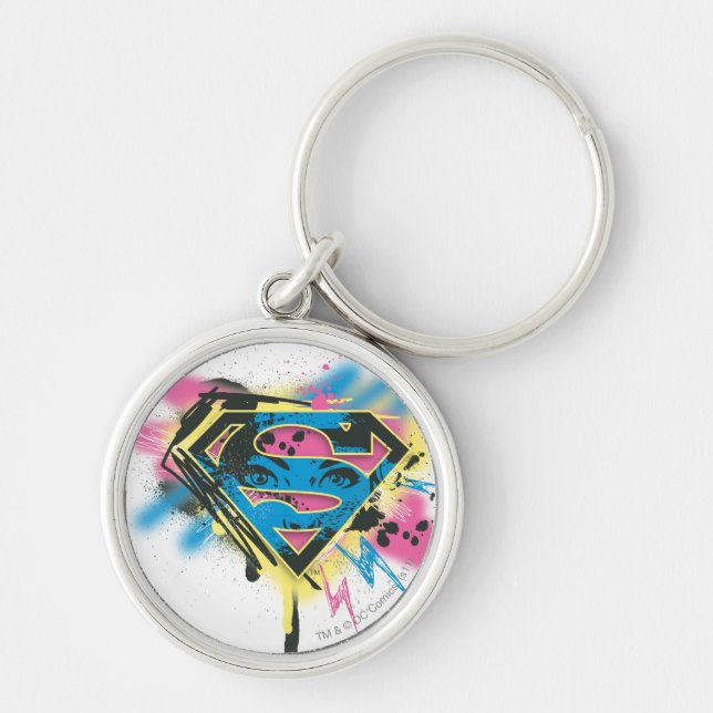 Supergirl Paint and Spills Keychain (Front)