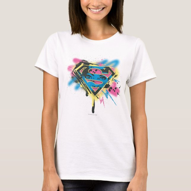 Supergirl Paint and Spills T-Shirt (Front)