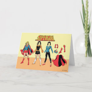 Supergirl Paper Doll Graphic Card