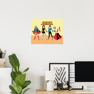 Supergirl Paper Doll Graphic Poster