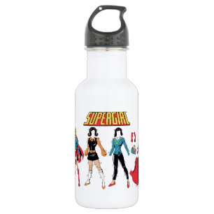 Supergirl Paper Doll Graphic Stainless Steel Water Bottle
