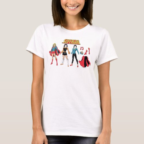 Supergirl Paper Doll Graphic T_Shirt
