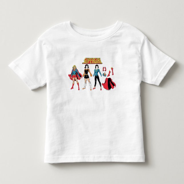Supergirl Paper Doll Graphic Toddler T-shirt (Front)